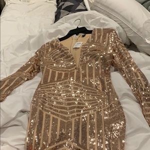 Windsor sparkly rose gold dress
